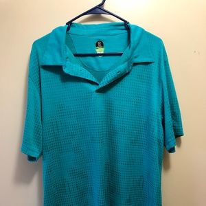 PGA Tour Men’s Polo Golf Shirt XL Aqua Teal